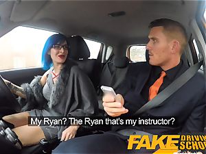 faux Driving college sexy goth gets her bootie plowed
